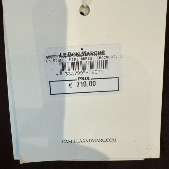 Camilla and Marc Sorrell Brown Satjn Midi Dress Size 6 - Picture 7 of 10